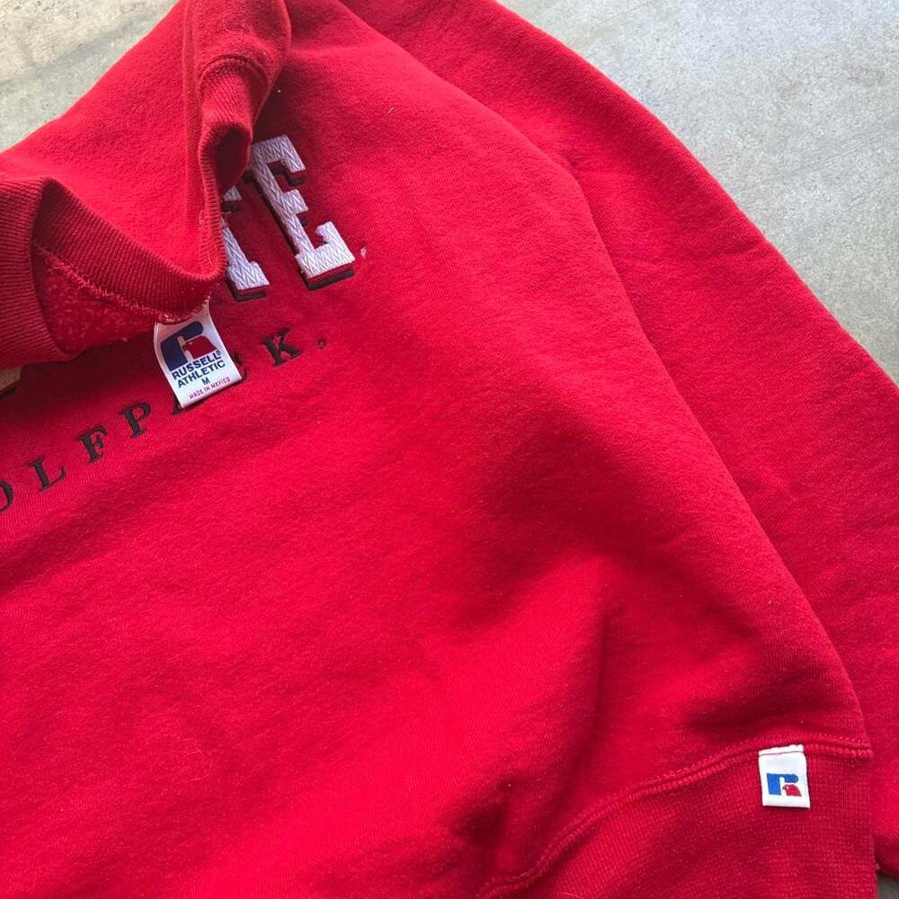 Russell Athletic NC State Wolfpack Vintage Embroidered Crewneck Sweatshirt - Picture 2 of 2